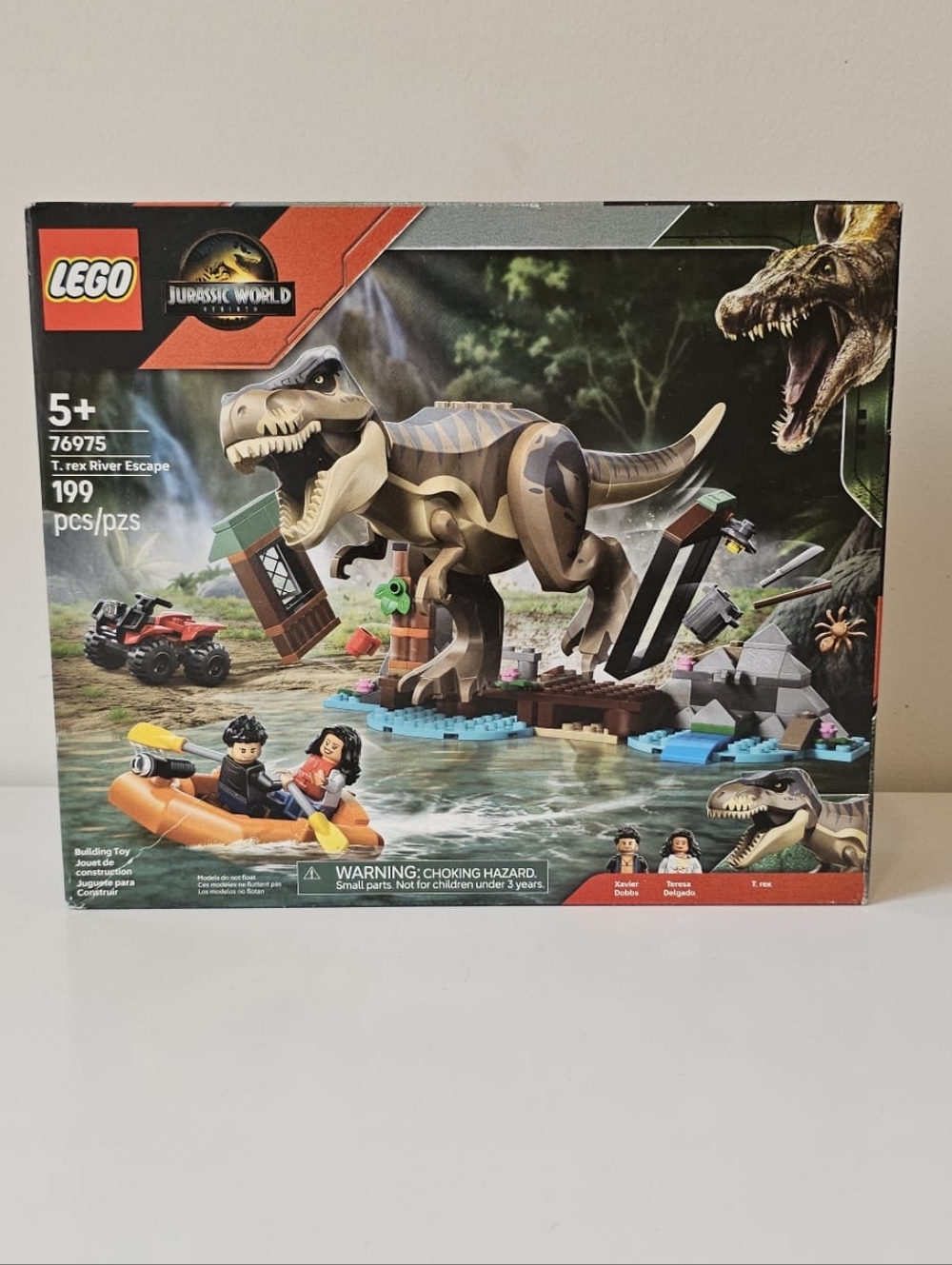 LEGO JURASSIC WORLD REBIRTH 76975 T. REX RIVER ESCAPE